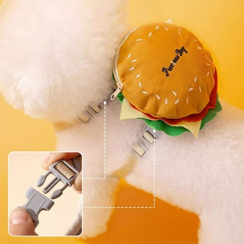 Dog Self-Wearing Backpack Adjustable Vest Saddle Bag and Leash for Traveling Travel Camping Hiking Dog Hamburger Bag image 4