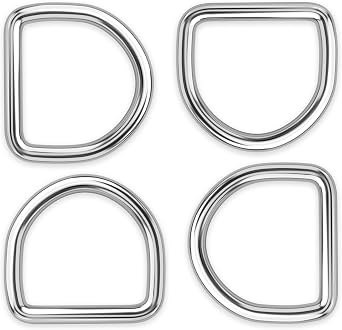 BEYOURD Metal D Rings, Heavy Duty 304 Stainless Steel Welded Dee Rings