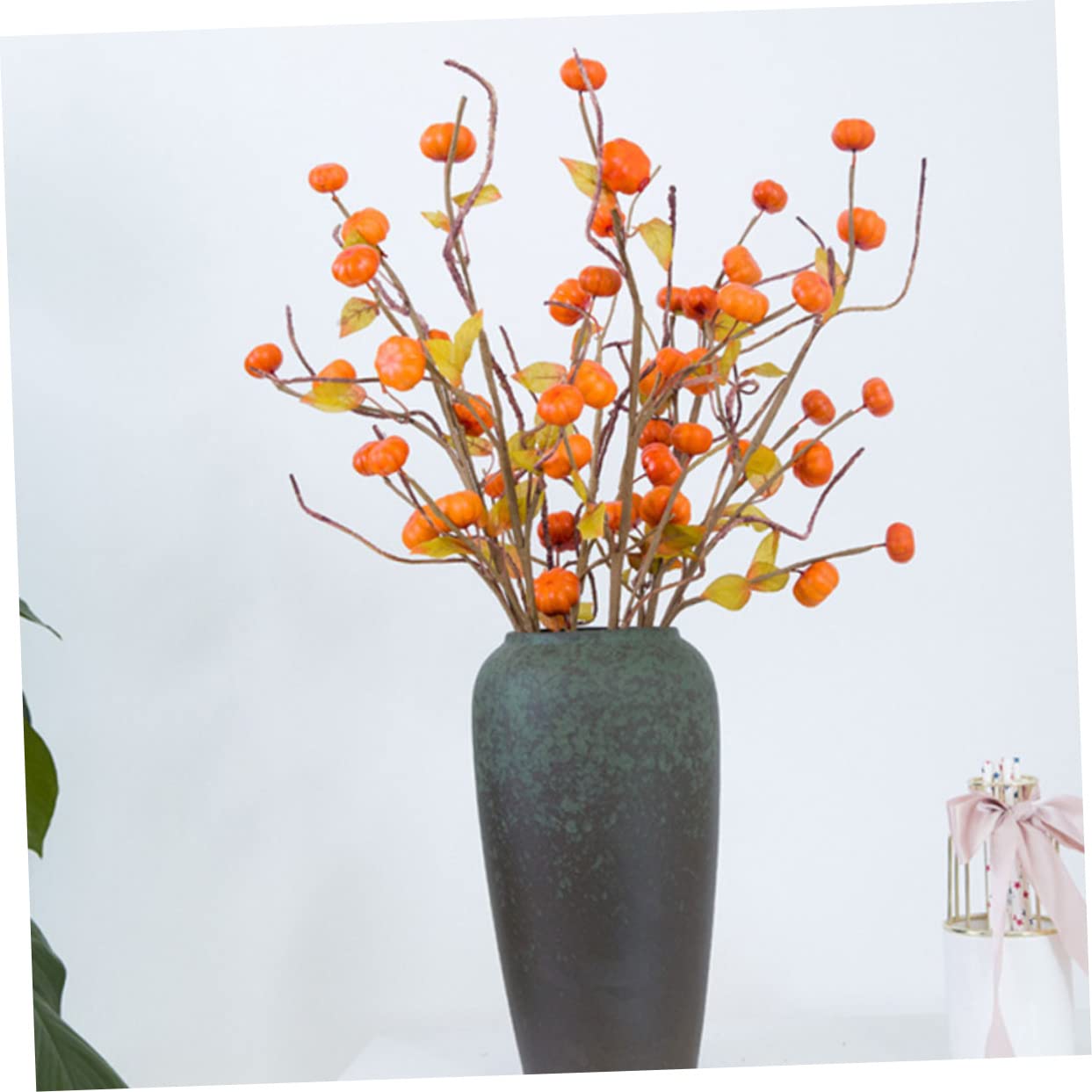 ABOOFAN 6pezzi Decorazione Zucche Artificiali e Bacche Per Composizioni Autunnali Per Ringraziamento e Halloween e Riusabile