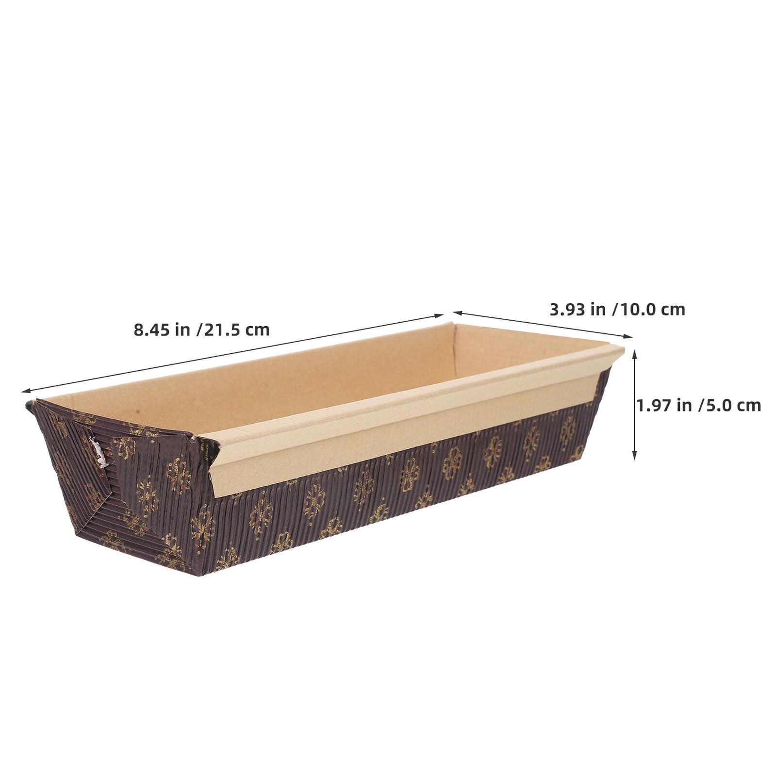 ULTECHNOVO Stampi Rettangolari per Pane in Carta da Forno Antiaderente 200X65X45Mm 50 Pezzi Usa e Getta per Cottura in Forno Microonde e Congelatore per Dolci Fatti in Casa e Panificati
