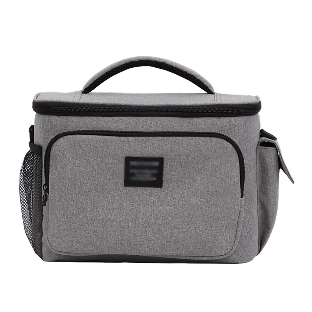 Lunch Box Organizer Portable Picnic Cooler Bags Insulated with Shoulder Strap Insulated Lunch Bags for Camping Picnic Lunch BBQ Beach Picnic Coolers (Color : Grey)
