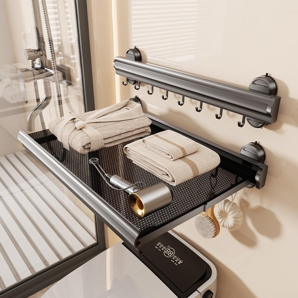 Toallero Baño Aluminio Ligero Humedad Toallero Baño Aluminio(A White)