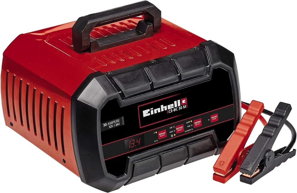 Einhell Ładowarka do akumulatorów CE-BC 30 M (do akumulatorów żelowych, AGM, bezobsługowych/niskokwasowych, 12 V/24 V, wielostopniowy cykl ładowania, sterowany mikroprocesorem i monitorowany)
