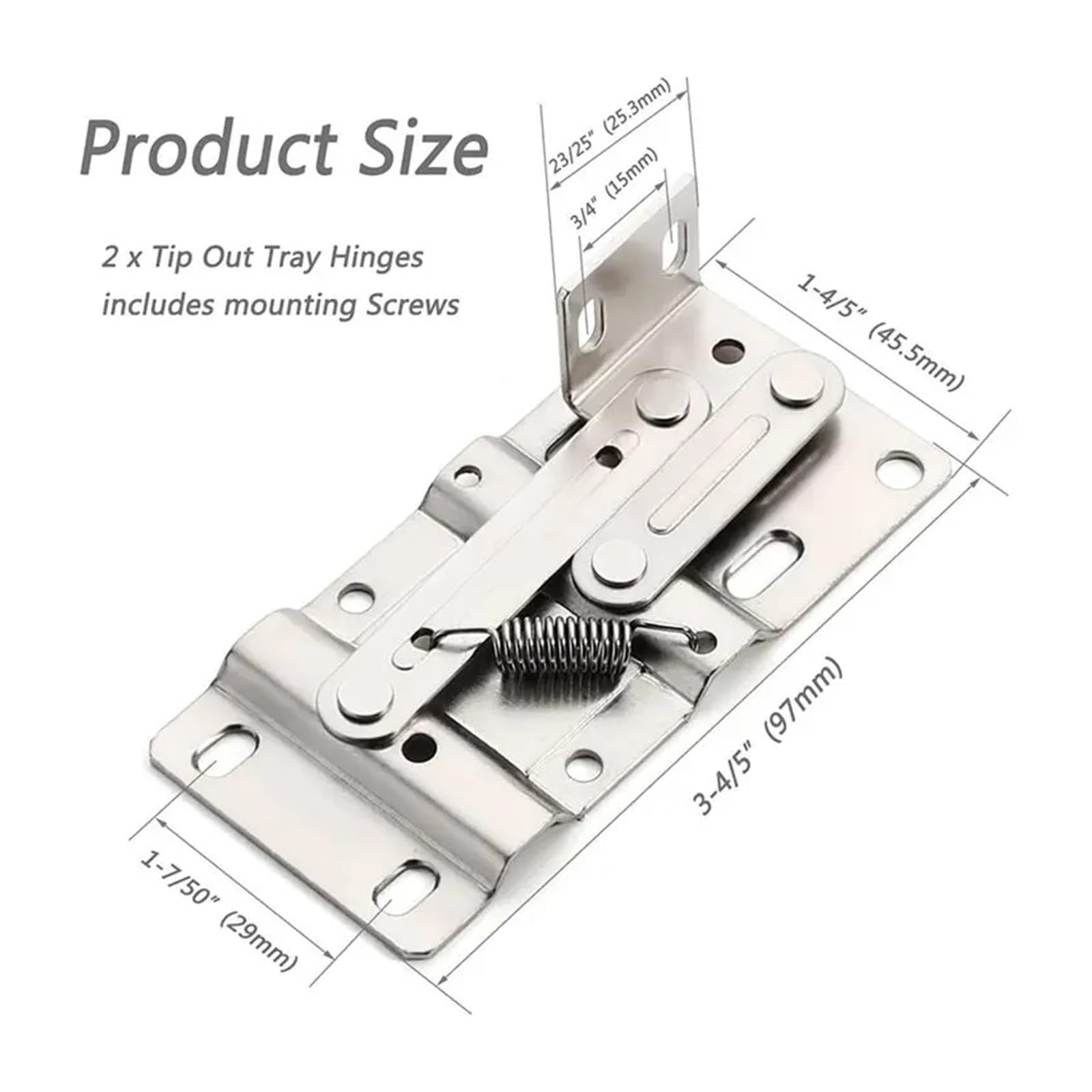 Bisagras de puerta con rodamiento de bolas de alta Tijera De Bisagra Con Punta For Fregadero Cocina O Organizador Gabinete Baño, 2 Uds