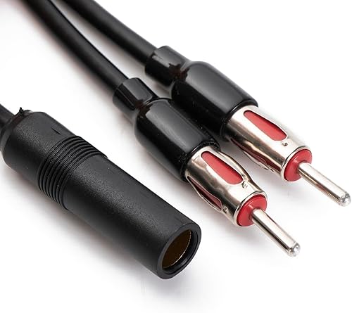 Miniatura 8 de RedYutou Antena universal para coche, 1 macho a 2 hembra, divisor en forma de Y, adaptador de antena de radio, cable conector FM AM Audio estéreo