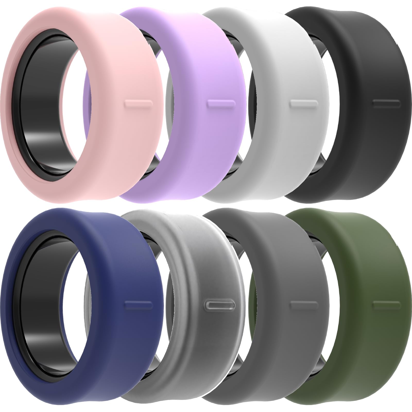 Chofit Soft Silicone Protector for Oura Ring Cover,Compatible with Oura Ring 4&Oura Gen3, 8PACKS Flexible Elastic Case for Women&Men (8PACKS, S(5/6/7/8/9))