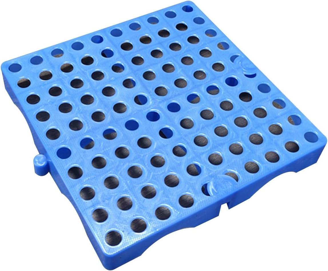 Mini Plastic Pallets, Plastic Platform, Waterproof Storage Grid Pad, Polyethylene Pallet, Nestable Floor Pallets, for Supermarket Pet Garages Outdoor Closets Storage(Blue)