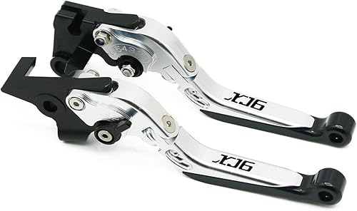 Miniatura 26 de Palancas de freno de embrague extensible ajustable para motocicleta Yamaha XJ6 N XJ6 para desviación 2009 2020 2019 (color : 3)
