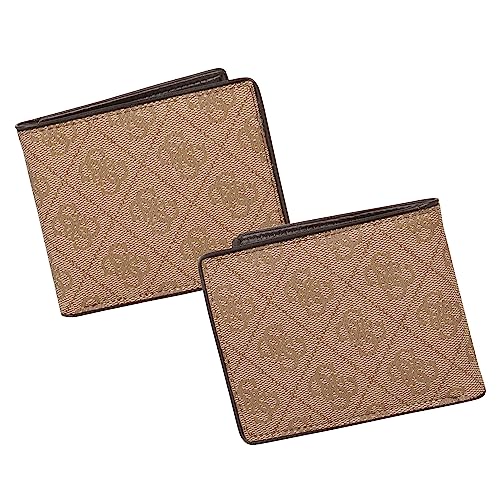 GUESS mens Bifold Wallet, Brown/Brown Logo, One Size UK