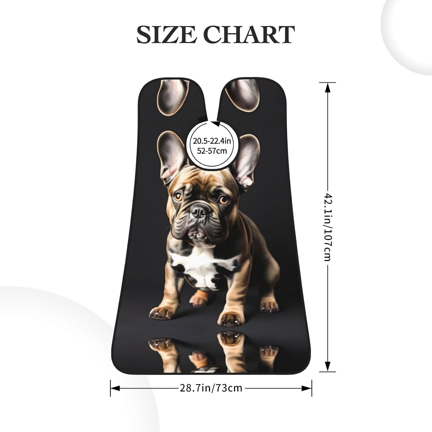 Long Ears French Bulldog Print Beard Bib Apron, Shaving Apron For Dad, Men'S Hair Catcher For Shaving Best Gifts For Dad