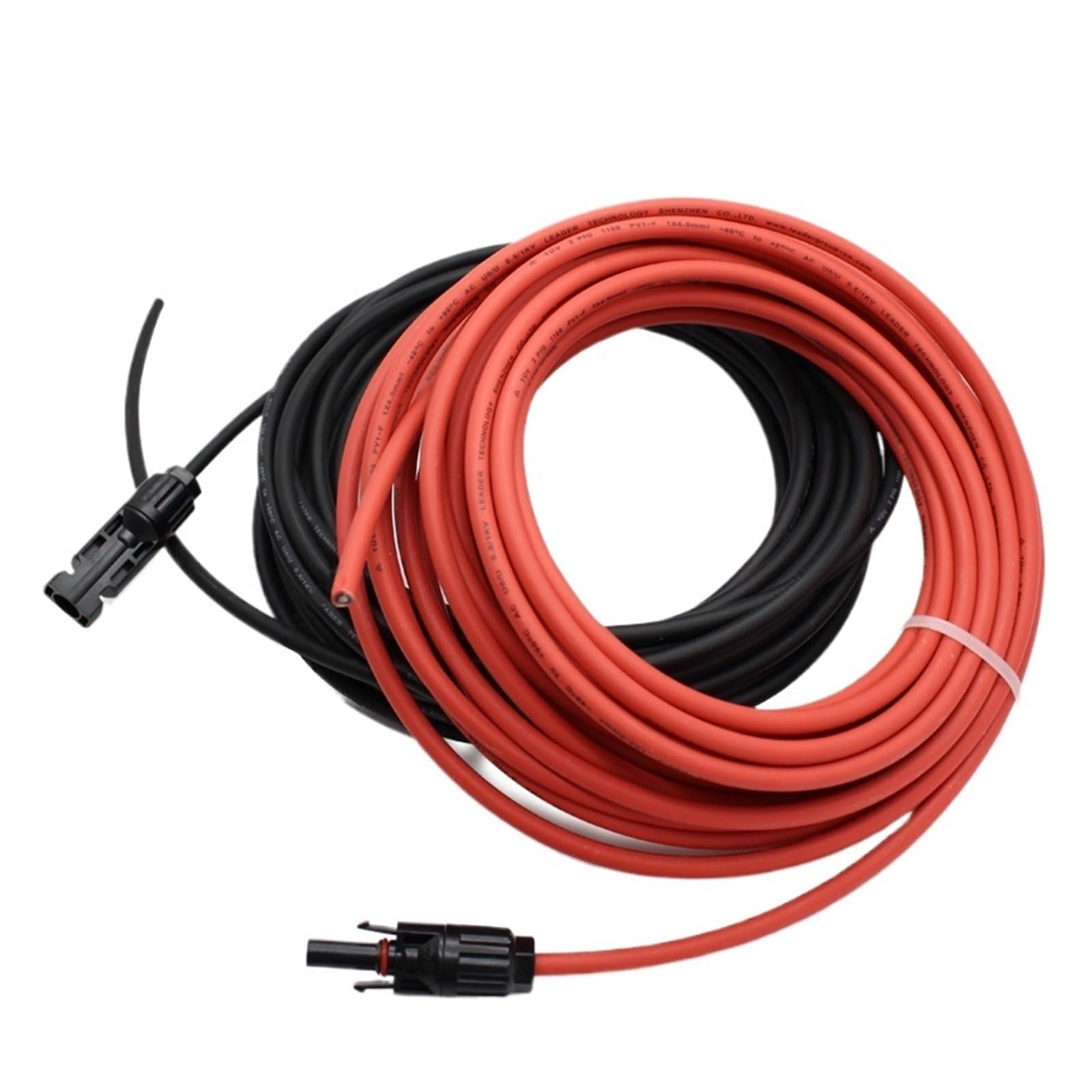 2 Teile/los SOLAR Draht Verlängerung Schwarz + Rot 2,5 mm2 4mm2 6mm2 Kabel Mit Stecker Und Buchse Kabelbaum PV Kabel (Color : 6MM2 10AWG, Size : 10M Black and Red)