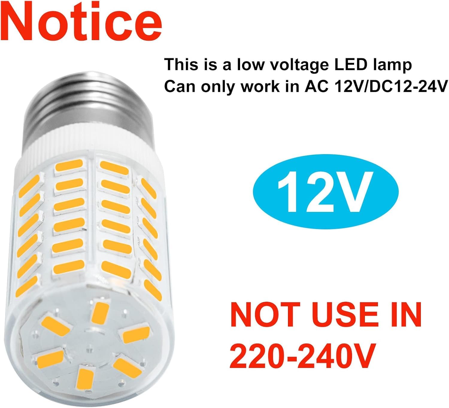 XIMNCHNI 12V LED E27 Light Bulbs Screw in 8W Replaces 60W-70W Boat Lights DC 24V Low Voltage Lamp for Off Grid Solar System Lighting Marine RV Camper - Image 2