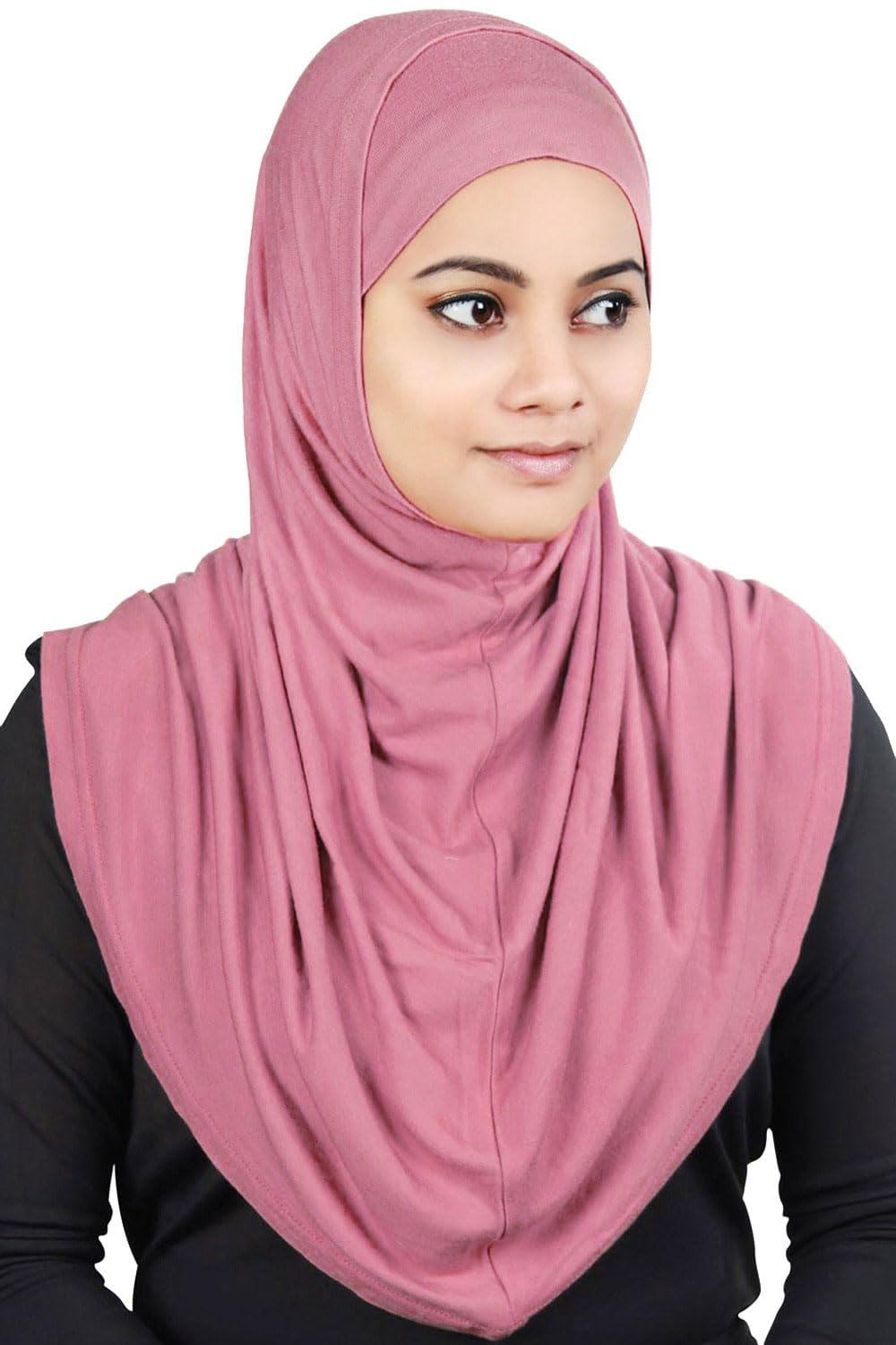 MyBatua Women's 2-Piece Al-Amira Hijab with Under Scarf/Cap/Bonnet in Soft Viscose Jersey, Ready to Wear HJ-129