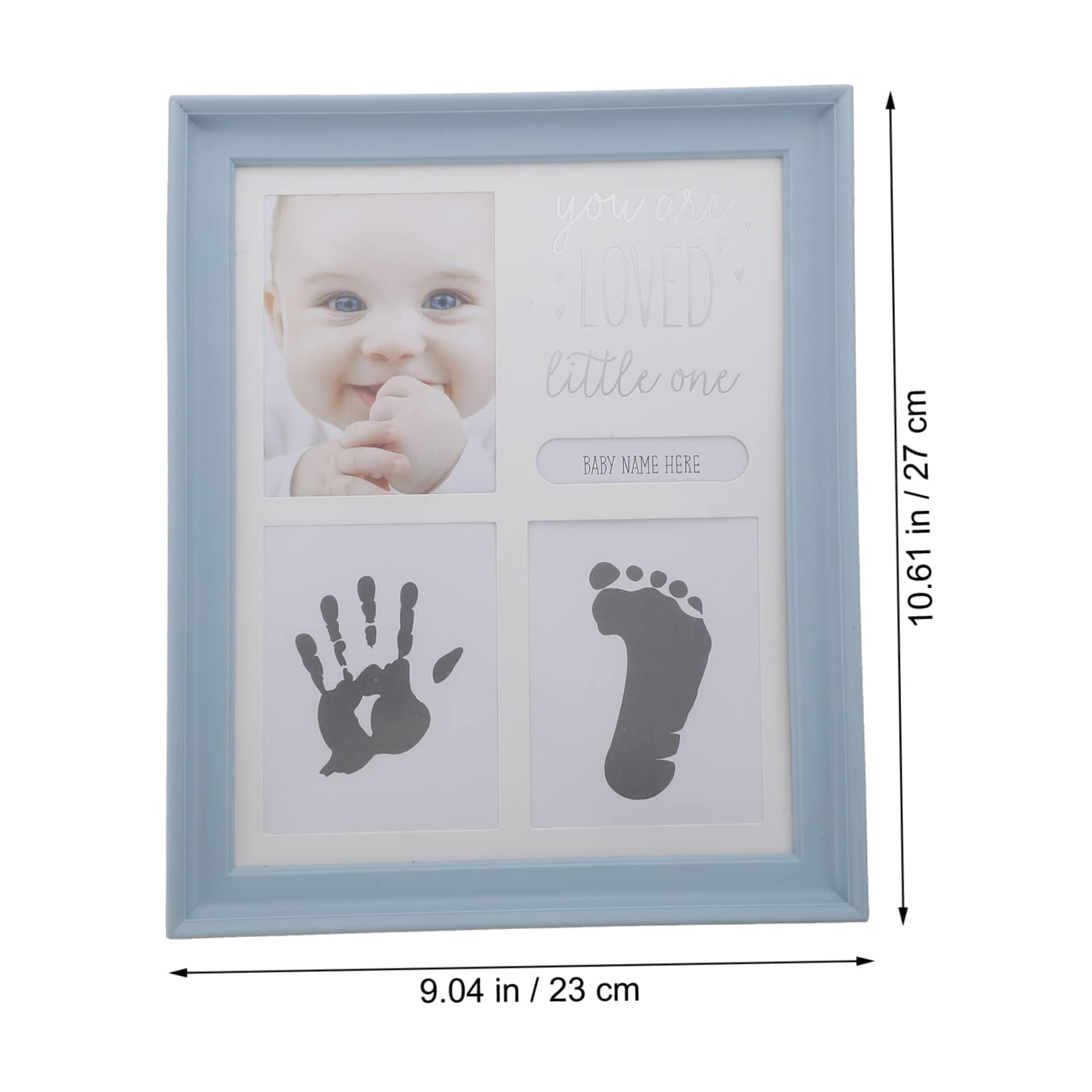 CORHAD 1Set Handprint Footprint Keepsake Frame Inkless Design for Newborn Memories for Baptism Christening Safe Photo Frame Charming Nursery Decor