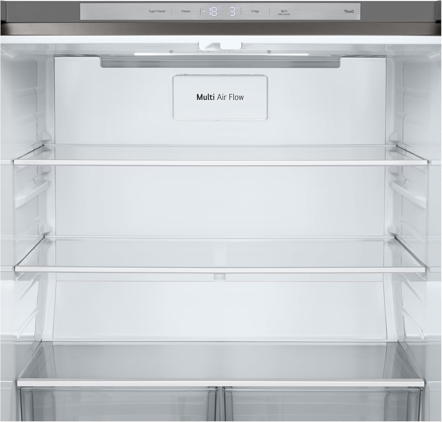 LG GMB860PYDE Frigorifero Multidoor Slim, Frigorifero 4 Porte Classe E, 530L, Wi-Fi, Linear Cooling, Smart Diagnosis, Compressore Smart Inverter, Total No Frost, Design porte piatte, Prime Silver