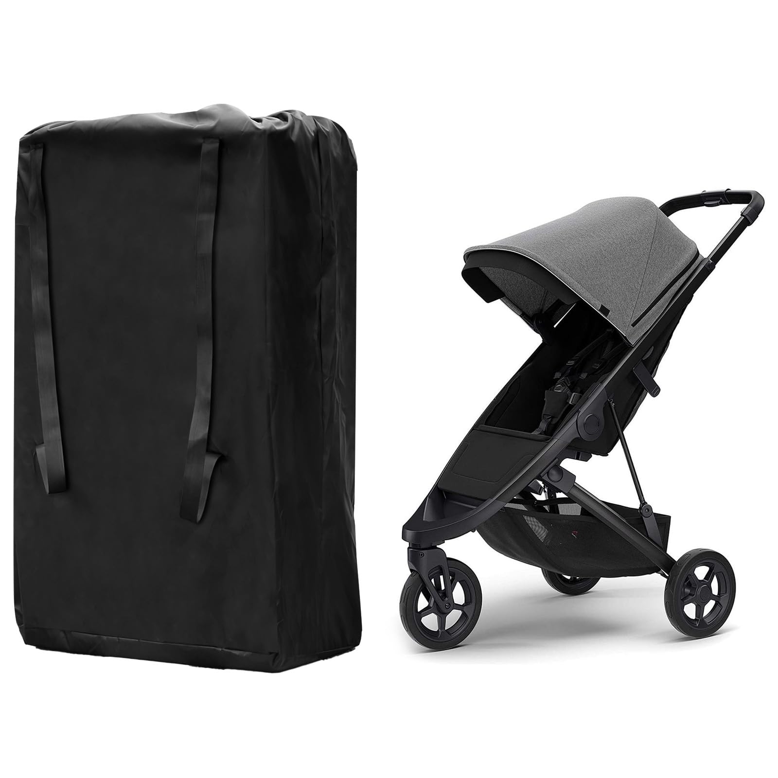 Borsa Trasporto Passeggino Leggero, Borsa da Viaggio per Passeggino Impermeabile Nero Borsa Passeggino Viaggio Universale, Sacca Passeggino Aereo Utilizzato per Trasporto Passeggino