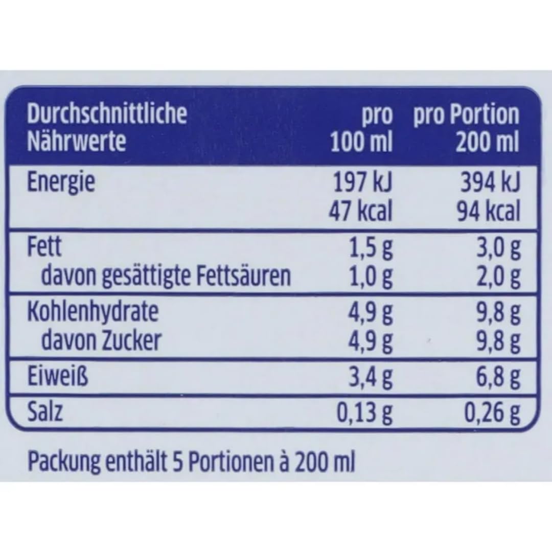 Milch Bärenmarke fettarme H-Milch 1,5% Fett HALTBARE MILCH, je 1 Liter, 24 Stück + pufai