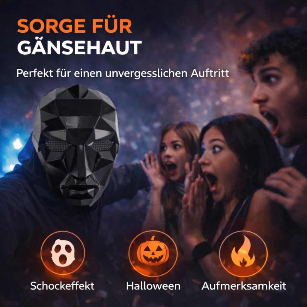 TK Group Timo Klingler Hero® Kostium bohatera The Squid Game, maska, w komplecie karta do gry na Halloween, karnawał, jako kostium dla mężczyzn, kobiet i dzieci, kostium (wybór rozmiaru)