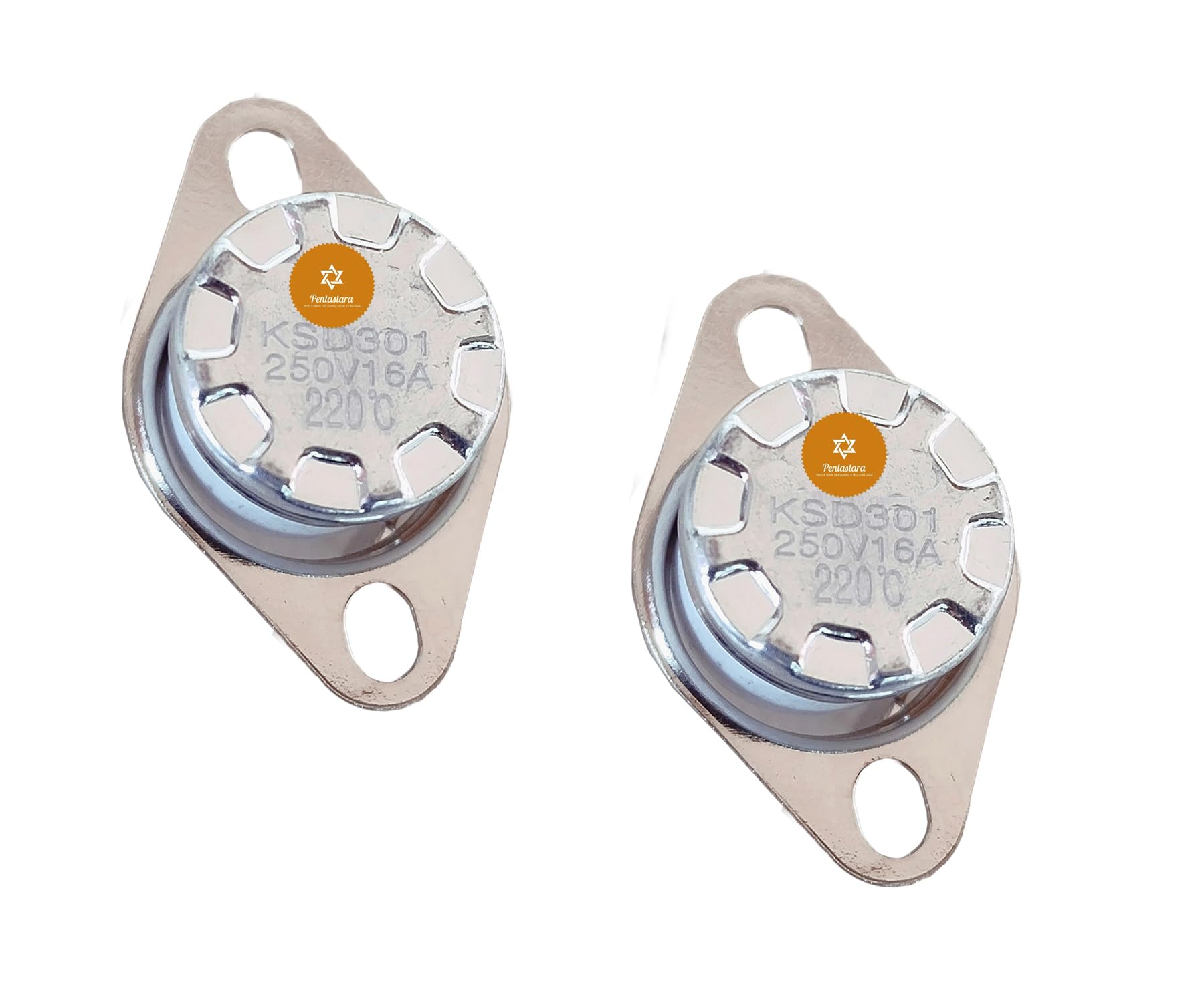 PENTASTARA® -KSD301 Thermostat 220°C Temperature Thermal Switch Thermostats,16A 250VAC Loose Bracket Flat Terminal Ceramic KSD Bimetal Thermostat Controller-image-43