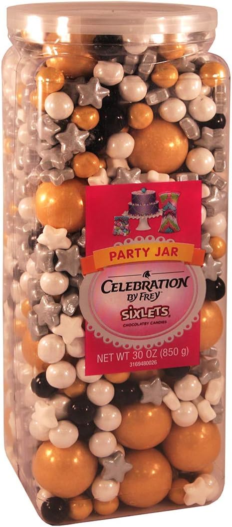Celebration By Frey Mixlicious Classy Mix. Gumball & Chocolate Candy Mix 30 oz Party Jar