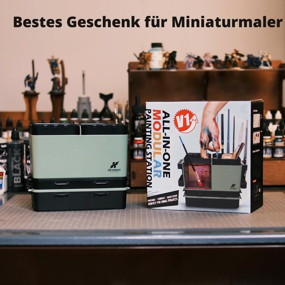 V1 2.0 Tragbare modulare Malstation für Miniaturen