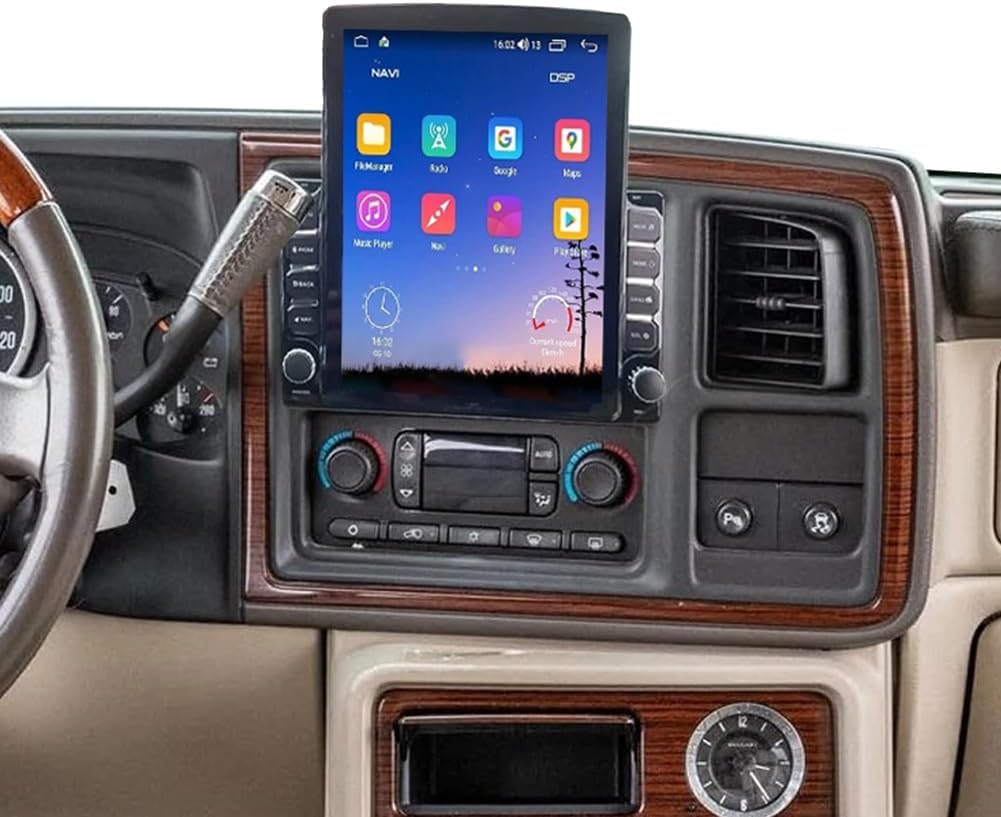 Android 14 Double Din Car Radio for Cadillac Escalade EXT 2003-2006, 9.7 inch Touch Screen Stereo for Cadillac Escalade Head Unit Radio with Wireless Carplay Bluetooth GPS Navigation Mirror Link 2+64G