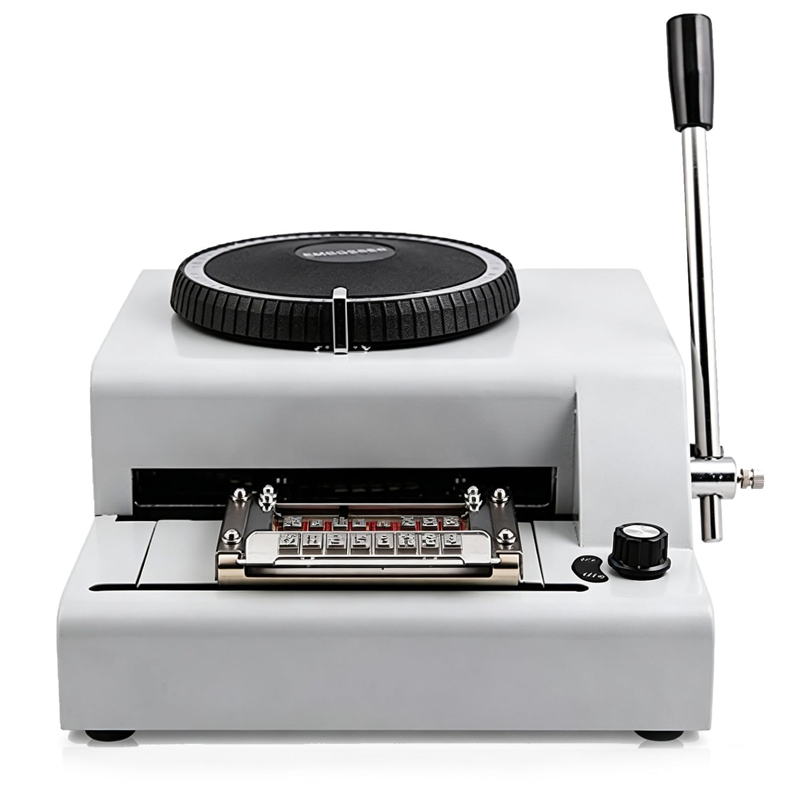 ZyKnaurral 72 Coded Character Manual Dog Tag Embosser Machine, PVC Card Embossing Machine,VIP Code Gift Card Printer Letterpress Stamping Print Machine
