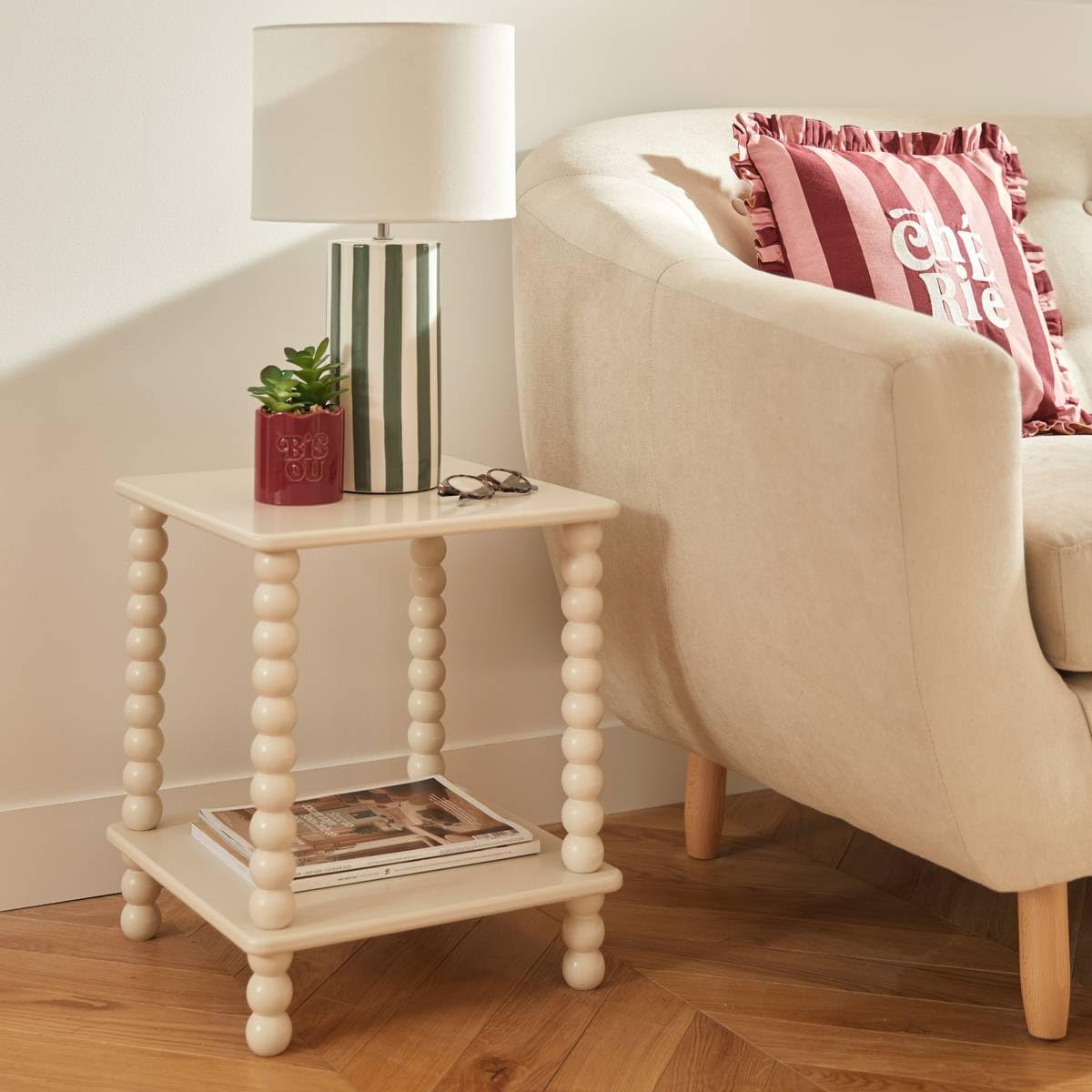 ATMOSPHERA CREATEUR D'INTERIEUR - Tavolino chamlo avorio 40x40cm