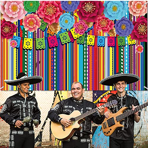 Fondo fiesta mexicana papel picado 70x43 in miniatura 6