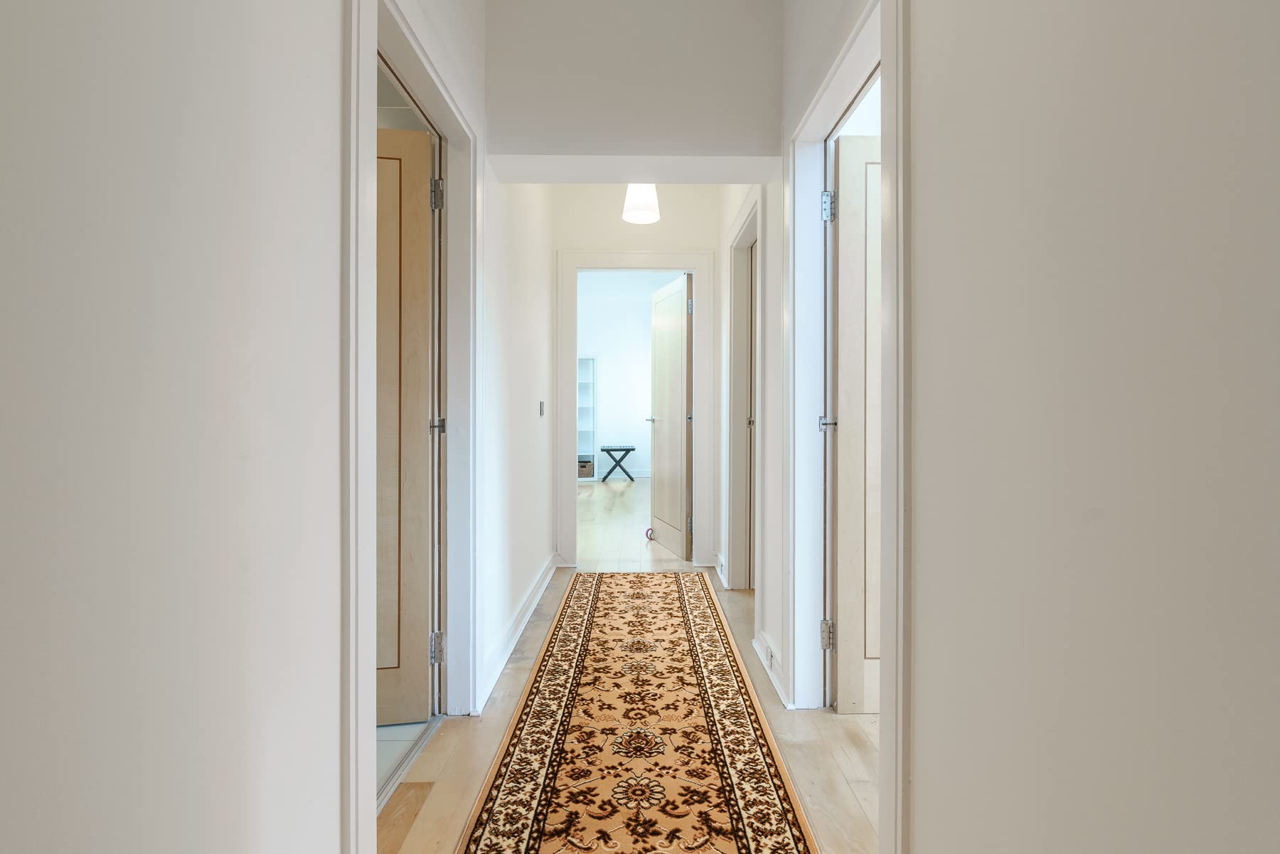 rugsx Tapis de Couloir BCF MORAD KLASYK pour la Cuisine, Le Hall, Le Couloir, l'entrée, Solide, Classique Beige 60x400 cm