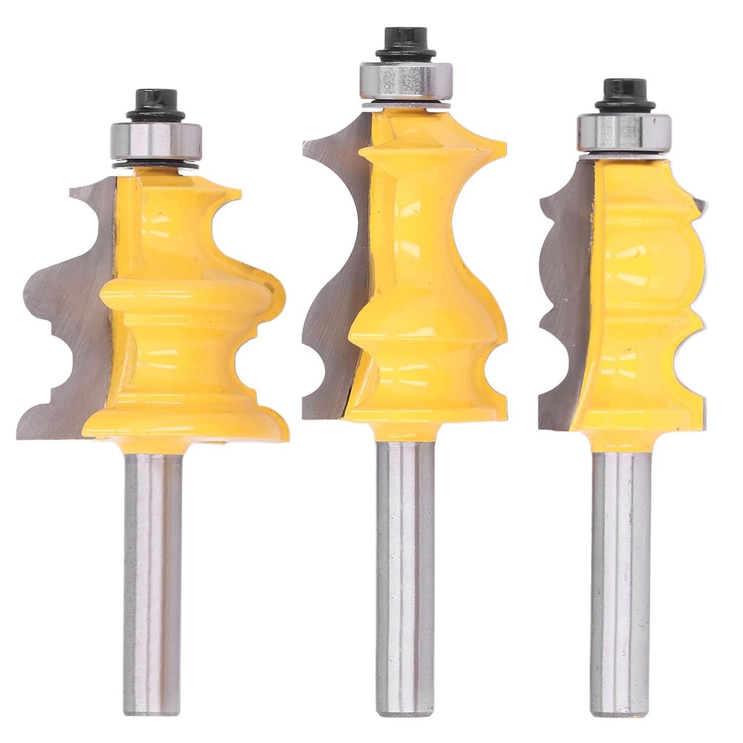 Architectural Router Bit Set High Performance Woodworking Milling Cutter for Professional Carpenters and DIY Enthusiasts 8mm Shank 3Pcs