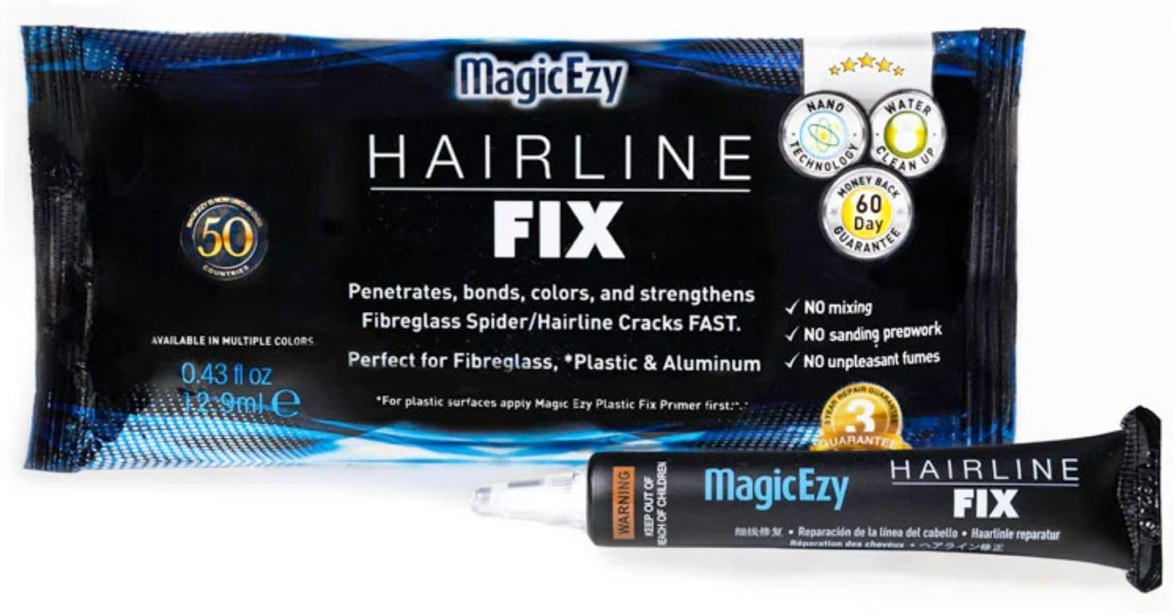 Hairline Fix - (Snow White)| Gelcoat Repair Kit | Fix Cracks and Scratches Like a Pro | Fibreglass Boat Repair Filler | Boats, Jet Skis, Fibreglass, PVC, Carbon Fiber, Plastic |