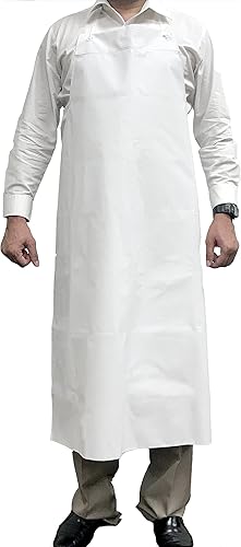 Miniatura 25 de Lavaplatos del poliéster del uso general diario y delantal resistente del cuero del PVC PVC - Grande - Amarillo,PVC - Grande - Blanco,Pvc