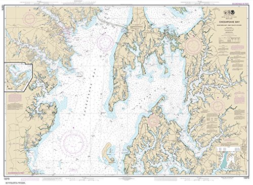 Paradise Cay Publications, Inc. NOAA Chart 12270: Chesapeake Bay Eastern Bay and South River; Selby Bay, 35.5 X 48.4, Traditional Paper
