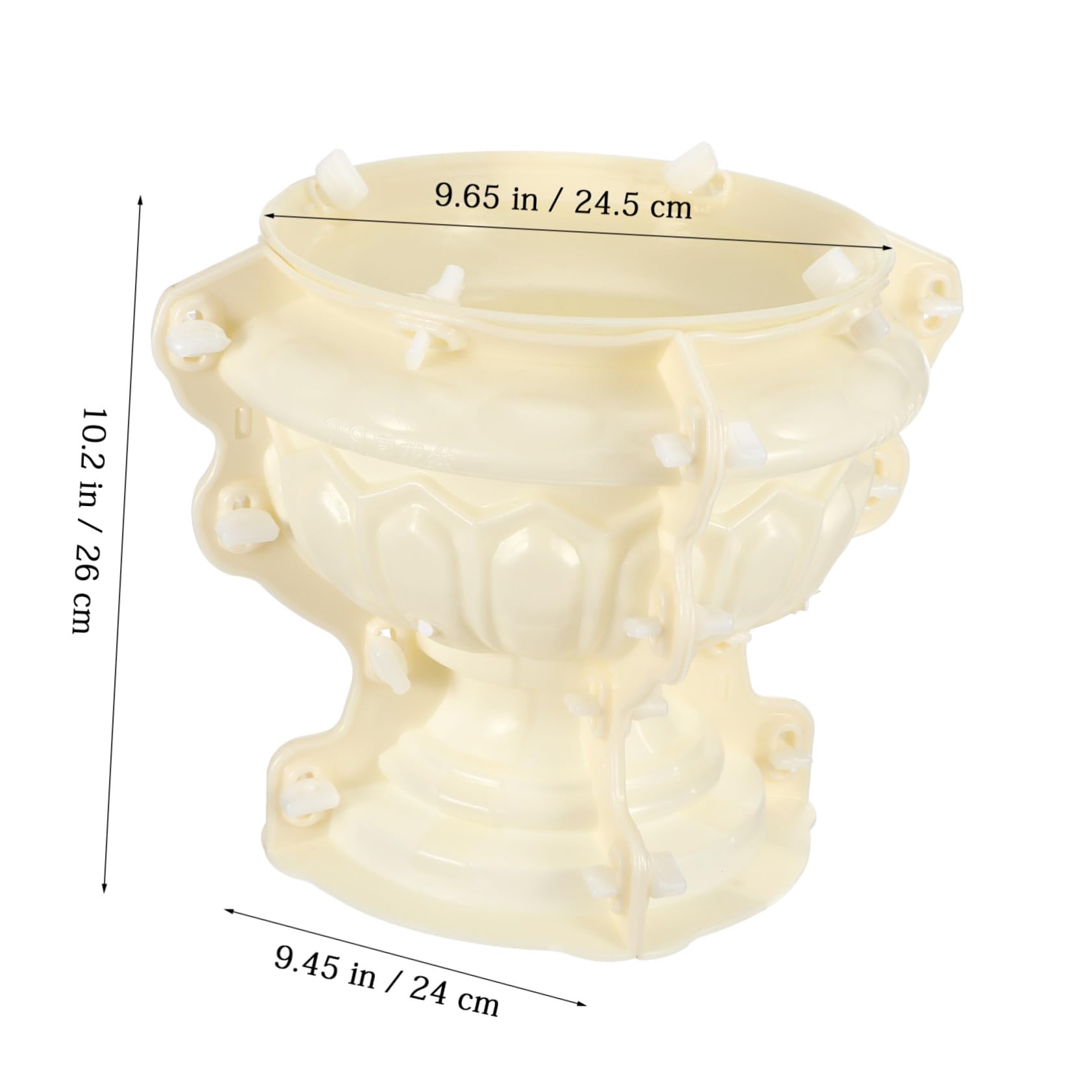 Stampo per Vasi per Piante Stile Europeo in Plastica Beige | DIY Crafts e Handcraft, Flessibile e Lavabile, Riutilizzabile e Facile da Usare