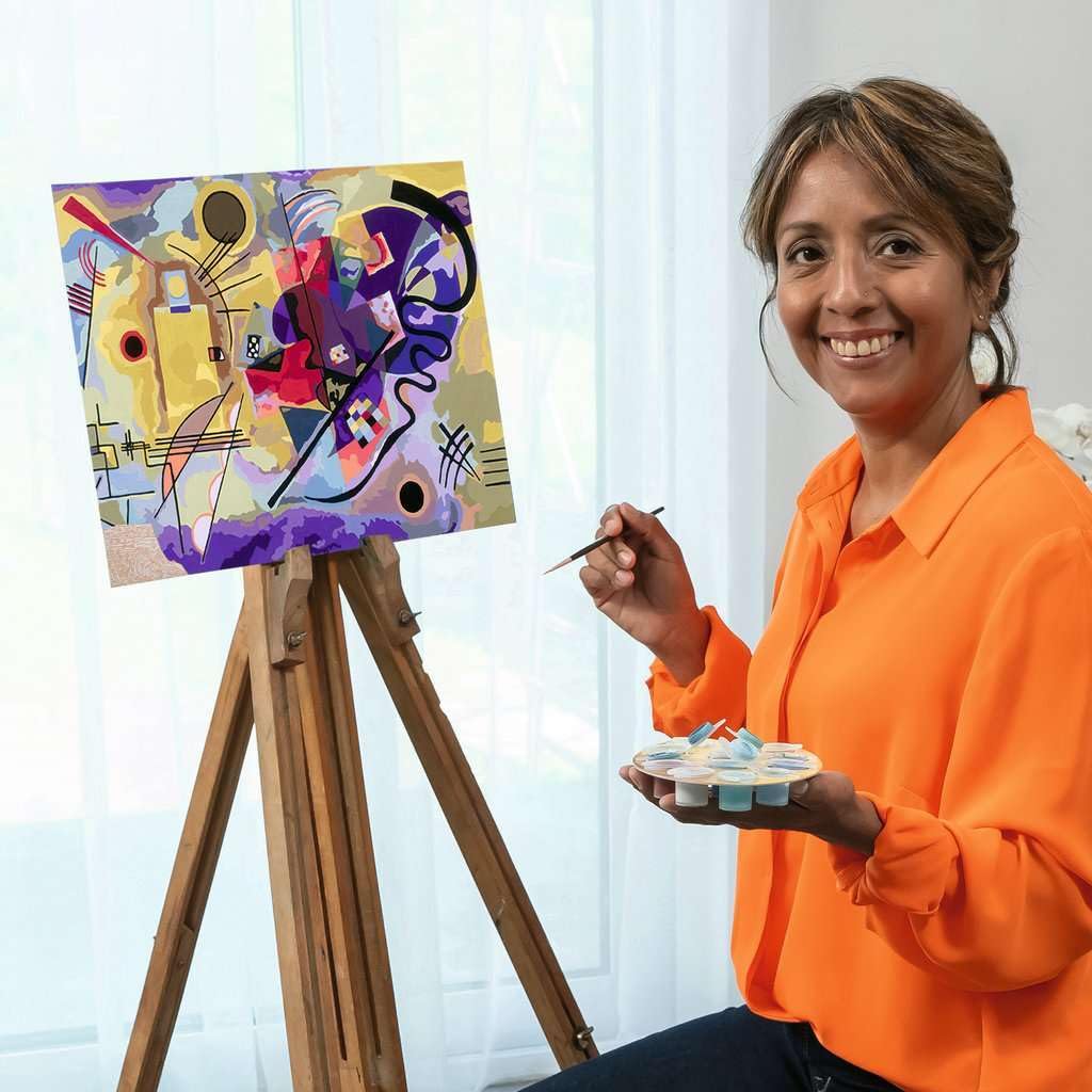 Ravensburger CreArt: Kannsky Giallo, Rosso, Blu – Dipingere con i Numeri Adulti, Attività Creativa e Rilassante, Kit Pittura con Pennello e Colori Inclusi, 30 x 40 cm, Idee Regalo