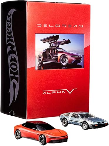 Hot Wheels Collector Delorean DMC-12 & Alpha5 Set