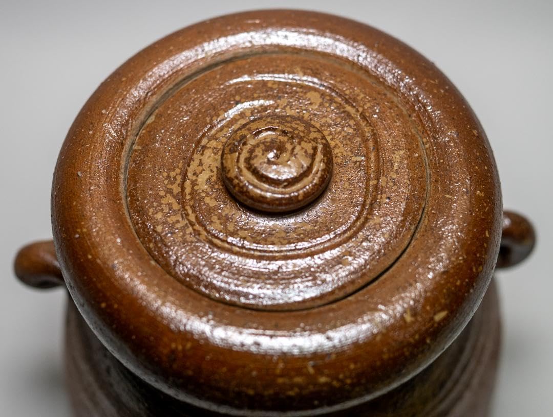 Amazon.co.jp: 備前焼水指 十四代長十郎 木村友敬作 共箱付 茶道具