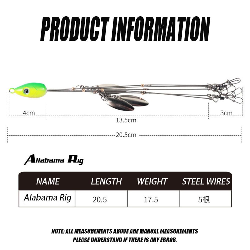 Amazon.com : KULPORT Alabama Rig for Bass Fishing - 6PCS Umbrella A-Rig Lure with 4 Willow Leaf Blades, Freshwater/Saltwater Swimbait for Trout, Perch, Walleye : Sports & Outdoors Amazon.com : KULPORT Alabama Rig for Bass Fishing - 6PCS Umbrella A-Rig Lure with 4 Willow Leaf Blades, Freshwater/Saltwater Swimbait for Trout, Perch, Walleye : Sports & Outdoors