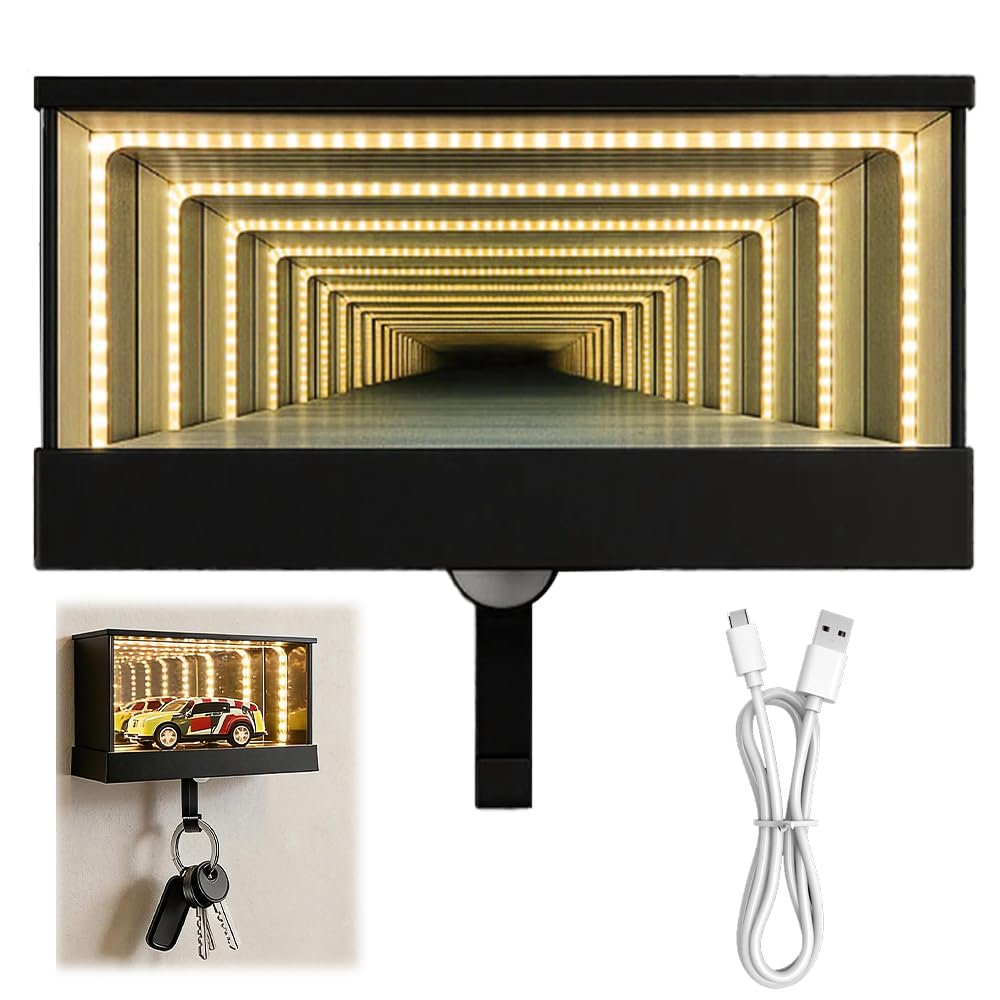 Portachiavi Da Garage, Gancio Portachiavi Infinity Garage Con Luce A LED, Infinity Garage Portachiavi, Ricarica Usb, Portachiavi Garage Per Casa, Appartamento, Ingresso, Ufficio, Posta