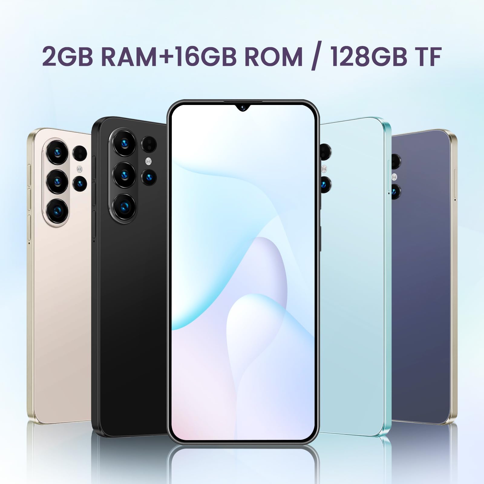 Sblocca il telefono, schermo da 6,75 pollici, 4 GB RAM + 64 GB ROM/TF 256 GB, doppia fotocamera, supporto 4G LTE FDD TDD, doppia scheda SIM, adatto per i principianti. (11ciano)
