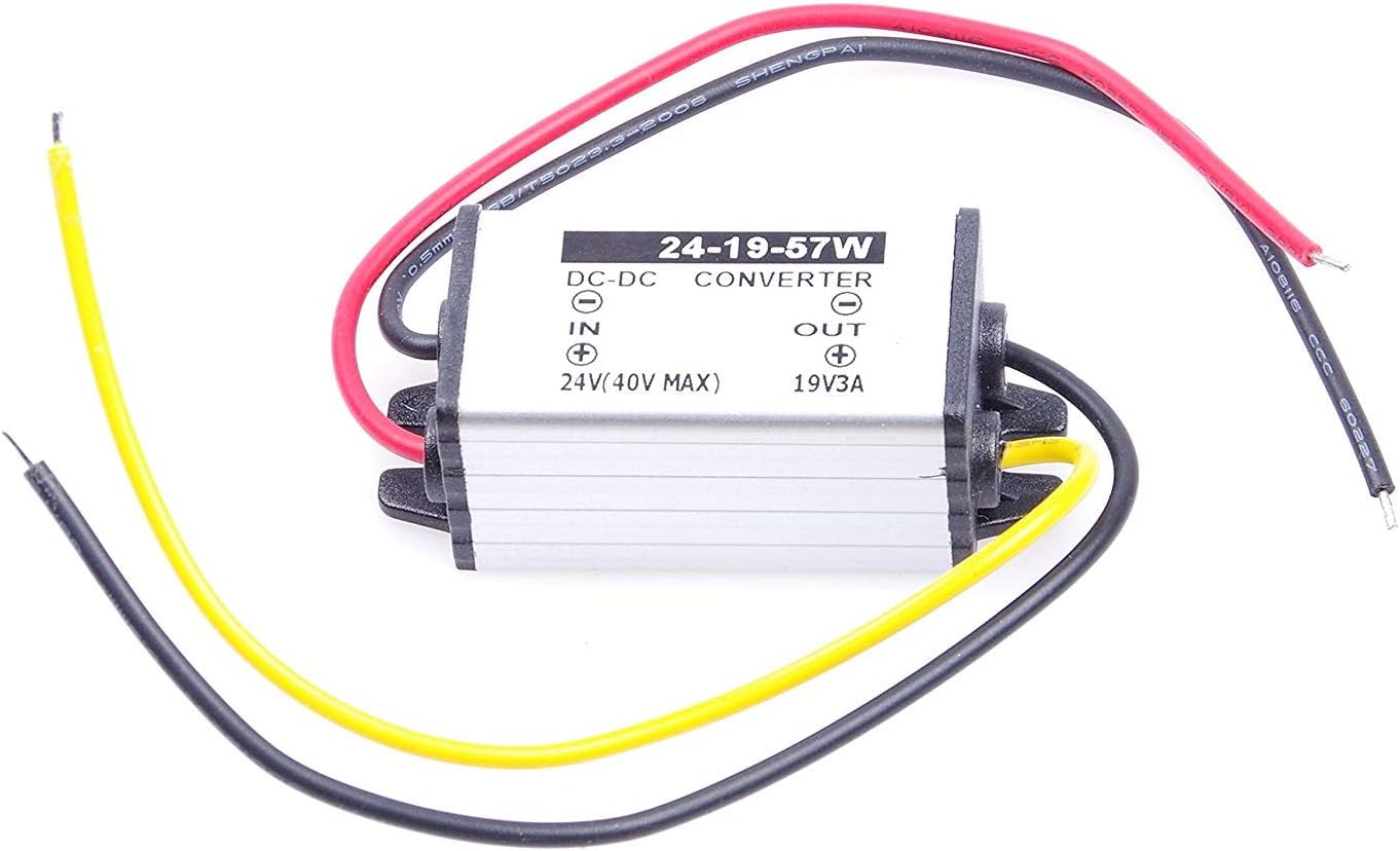 20Pcs DC 24V to 19V Buck Power Converter,Step Down Power Supply Waterproof (DC 19V 3A 57W)