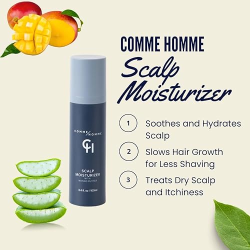 Miniatura 2 de Hidratante diario de cuero cabelludo para hombres calvos hidrata, calma y reduce el brillo y las arrugas, mientras ralentiza el crecimiento del