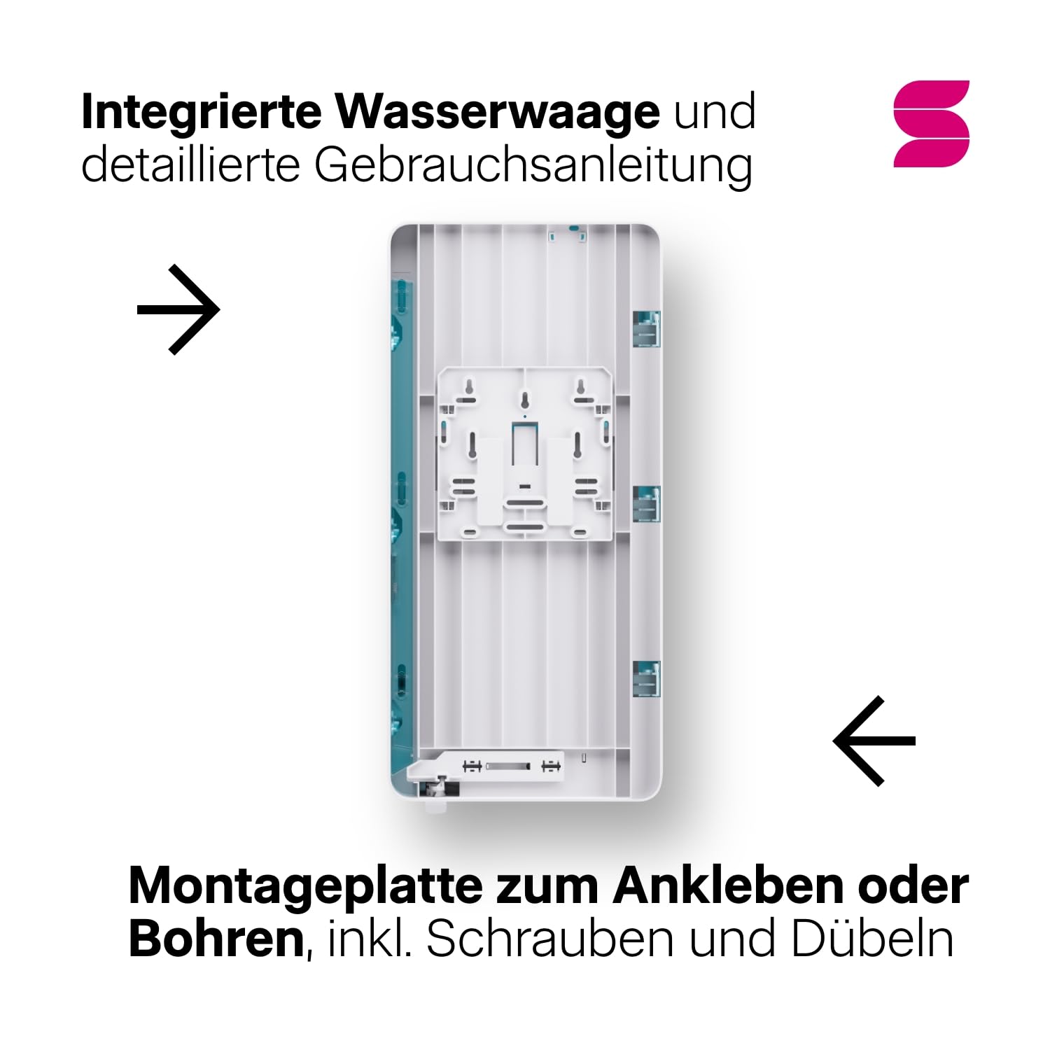 Satino HYGINITY XXL - Papierhandtuchspender für Z Falz & W Falz Papierhandtücher - Made in Germany – Handtuchspender für PT2 & H2 Handtuchpapier mit Füllstandsanzeige - für Gewerbe & Industrie