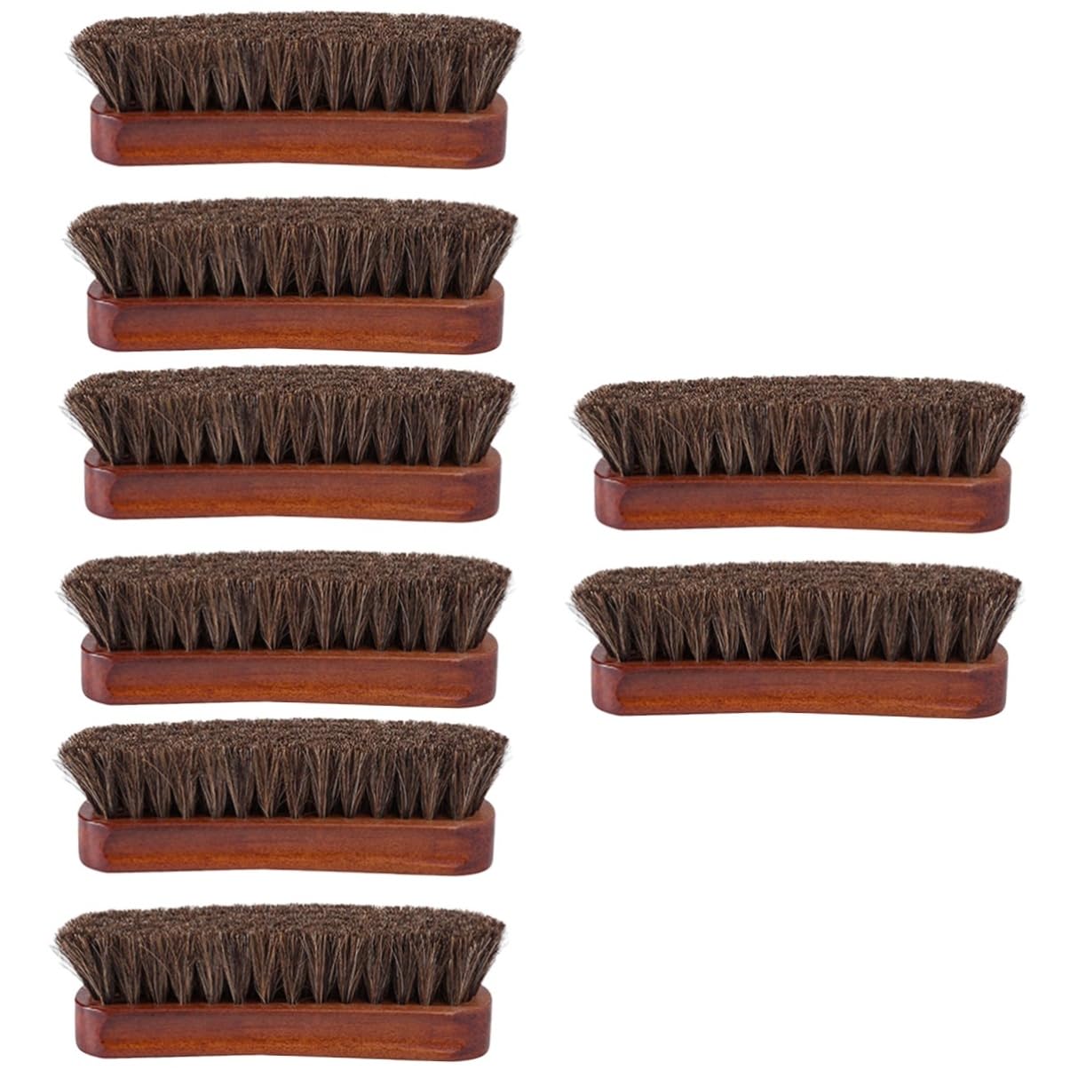 GALPADA 8pièces Brosse à Chaussures Poils De Cheval Set De Brosse pour Cuir Entretien Chaussures Cuir Nettoyage Et