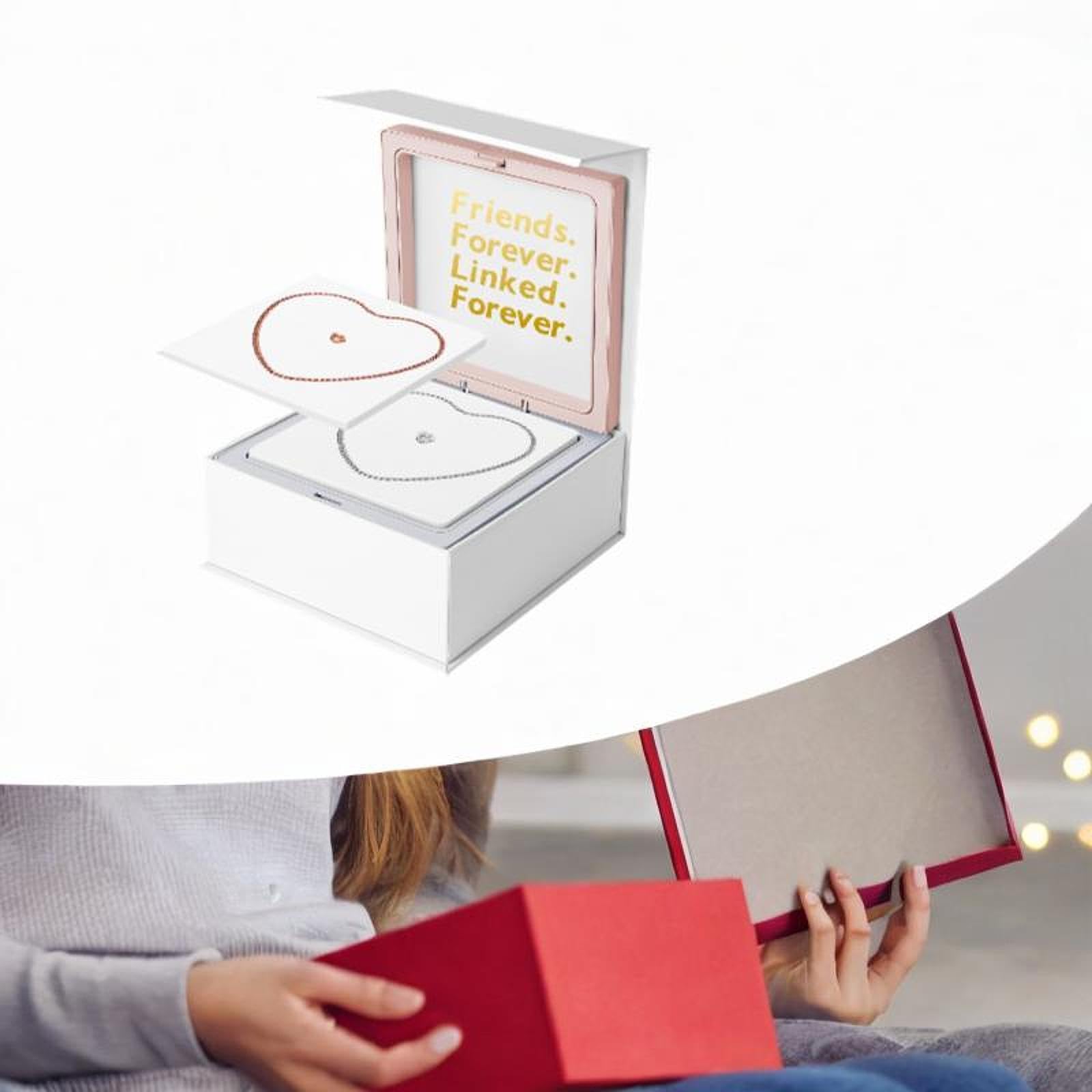 Colcolo Kit de Bracelet Permanent, Bricolage, Bracelet Verrouillé, Portable, Romantique, Cadeaux pour Couples, pour La Saint-Valentin, Activité de Date