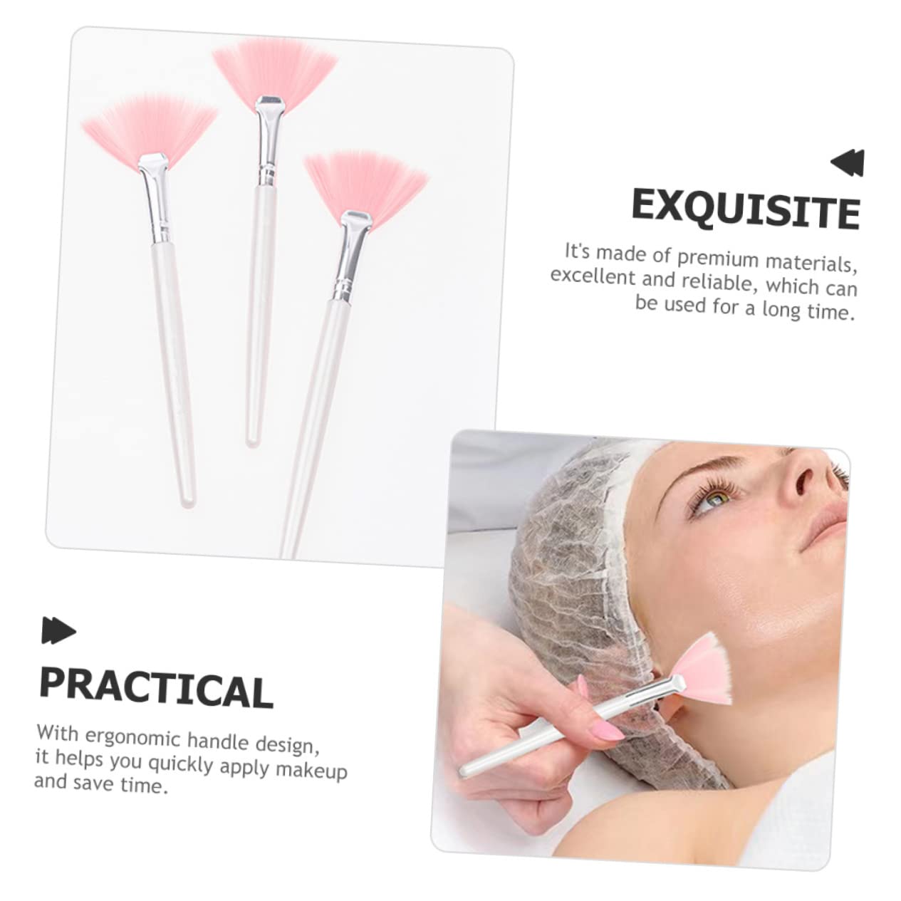 FRCOLOR 24pezzi Pennelli Da Trucco Per Viso Con Manico Lungo Spazzole Morbido Per Fondotinta e Polvere Strumenti Di Bellezza Per Donne e Ragazze Applicazione Facile e Confortevole
