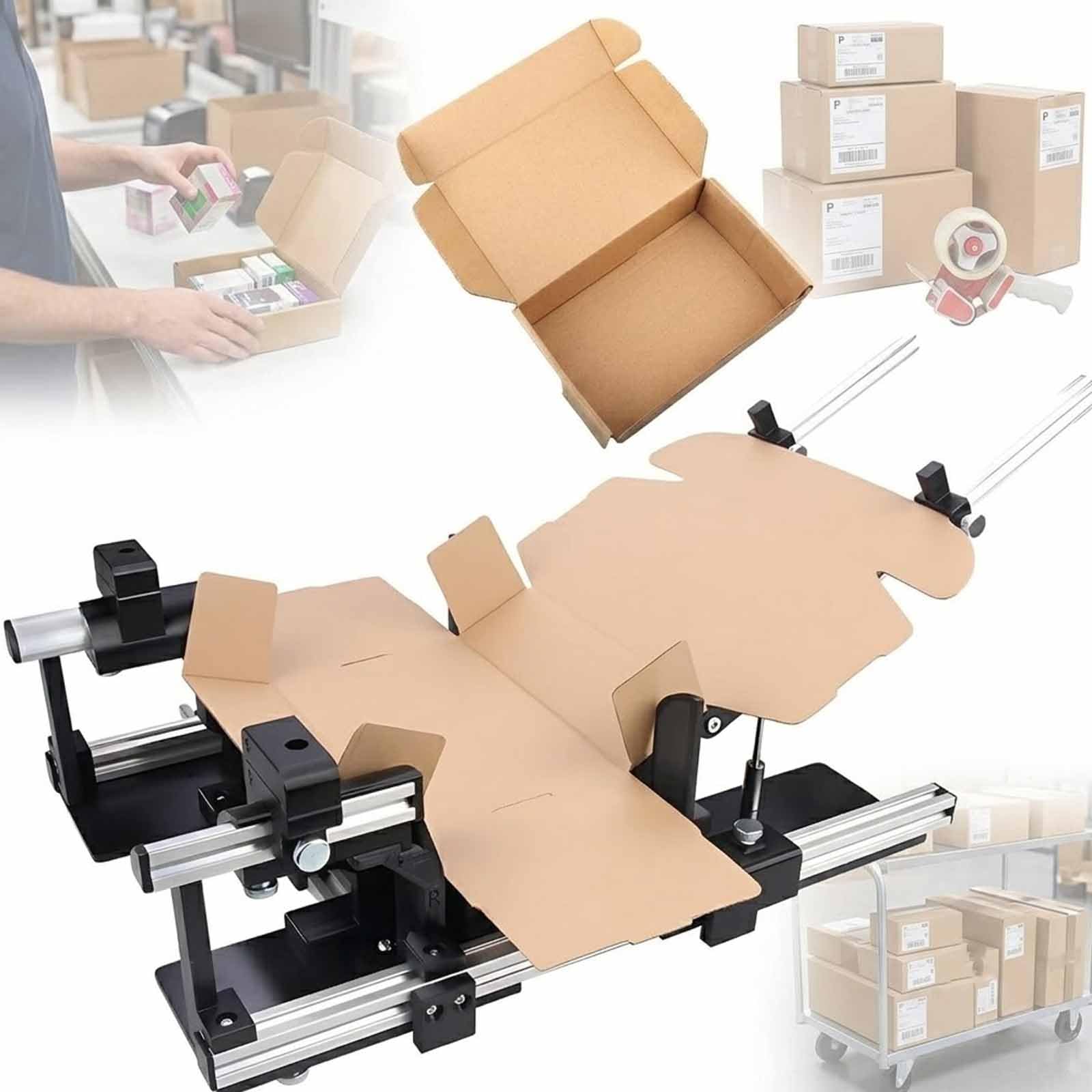 MObyat Manual Box Folding Tool, Shipping Boxes Folding Fixture With Adjustable Size, Improves Packaging Efficiency, In Various Sizes, No Tape Needed, Reusable, For Shipping And Width 15cm Length 45cm