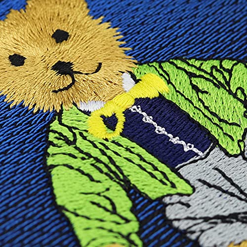 Image of Teddy Bear Sew on Patch - Colorful Toy Iron on Patches for Kids, Girls, Teddy Bear Lovers - Wildly Popular Cute Patches for Jackets, Jeans, Backpacks, Hats, Shirts - Green - 3.14X3.14 in