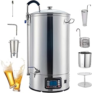 Electric Homebrewing System, 30L Brewing Stock Pot,All in One Home Beer Brewing Mash and Boil Device with Digital Panel, ...